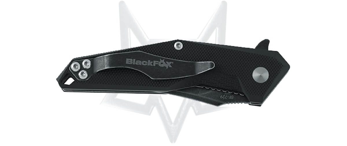 Couteau pliant Black Fox BF.729 Kravi Shai G10 noir 10cm