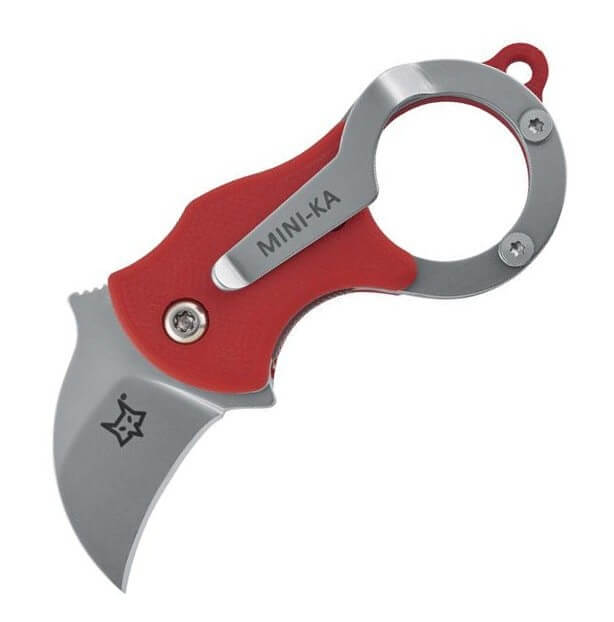 Couteau pliant FOX FX.535R Mini-Ka manche nylon rouge 6cm