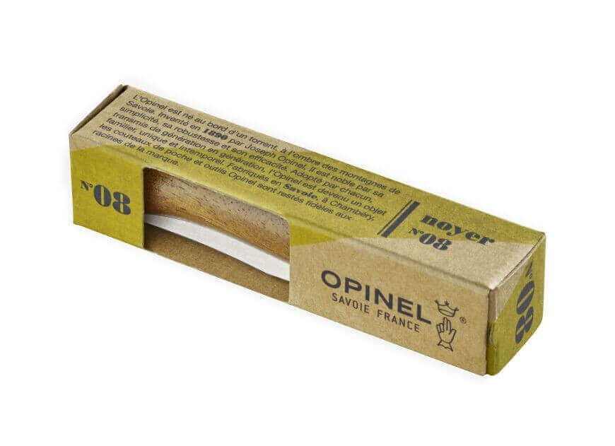 Couteau opinel tradition Luxe n°08 lame 8,5cm virole tournante manche noyer