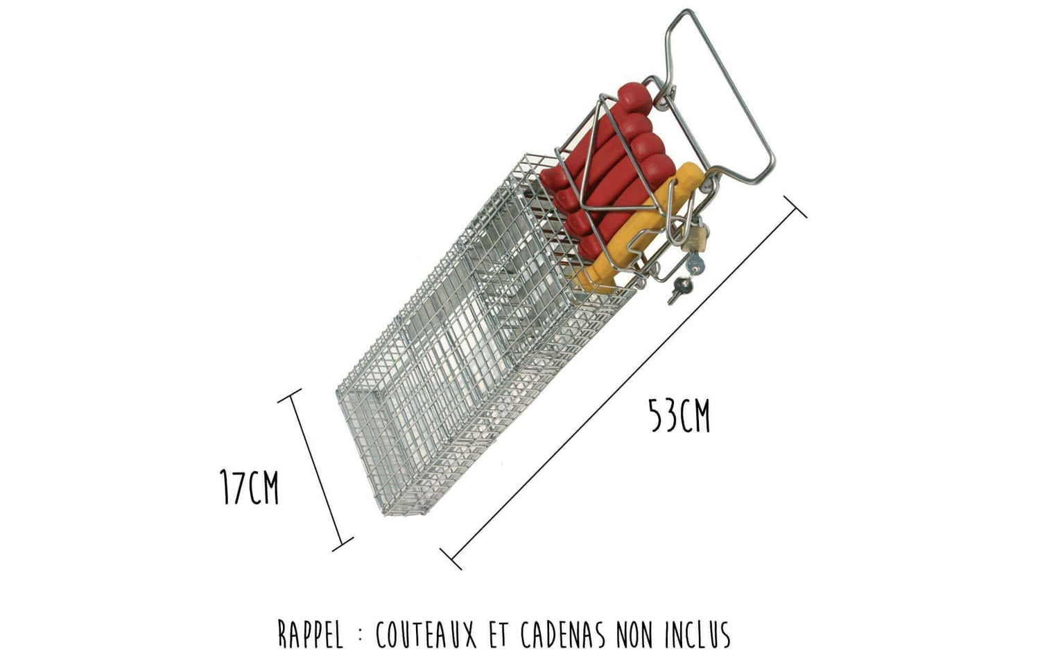 Casier à couteaux professionnel tout inox - 5 places