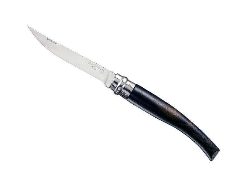 Couteau Opinel Effilé n°10 lame 10cm manche en ébène + coffret