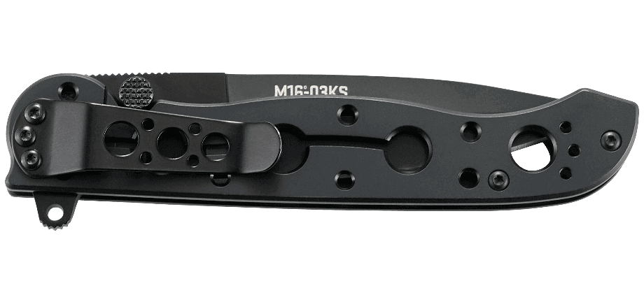 Couteau pliant CRKT M16-03KS noir manche à trous 11,8cm