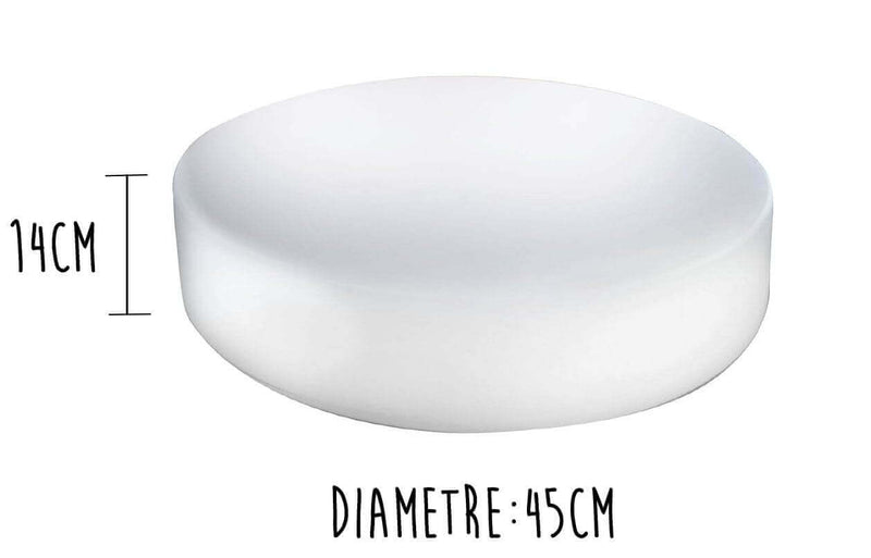 Billot de boucher Matfer en PEHD 500 - Diamètre 45cm - Blanc