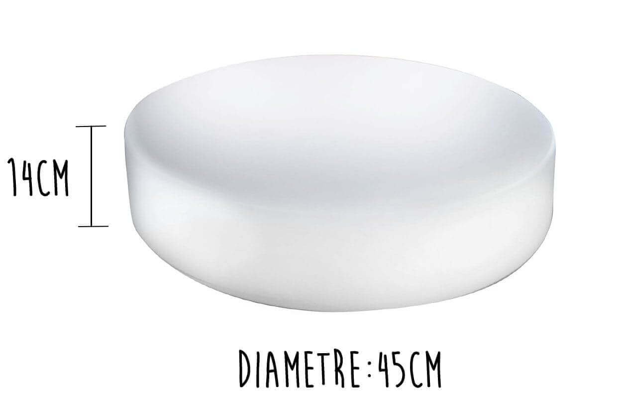 Billot de boucher Matfer en PEHD 500 - Diamètre 45cm - Blanc