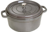 Cocotte ronde en fonte émaillée STAUB gris graphite