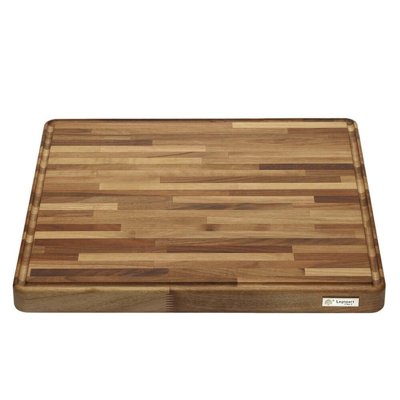 Planche à découper Legnoart en noyer Grand Gourmand avec rigole - L