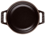 Cocotte ronde en fonte émaillée STAUB noir mat