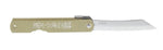 Couteau pliant Higonokami 2671 acier carbone manche gravé 10cm doré