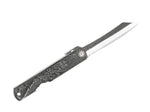 Couteau pliant Higonokami 2673 acier carbone manche gravé 10cm noir