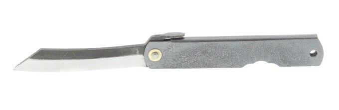 Couteau pliant Higonokami 2673 acier carbone manche gravé 10cm noir