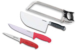 Pack spécial boucher 2 couteaux + 1 scie + 1 feuille de boucher
