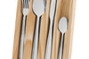 Ménagère 24 couverts Sereno Berghoff Essentials inox + rangement en bois