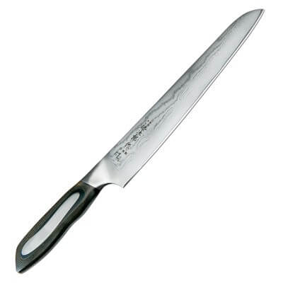 Couteau à trancher TOJIRO Flash lame damas 24 cm