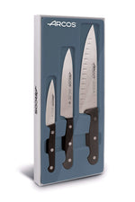 Coffret 3 couteaux de cuisine Arcos Universal manches 3 rivets