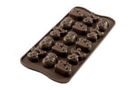 Moule à chocolat silicone Silikomart Easy Choc spécial Noël 214X106 mm - 15 sujets de Noël
