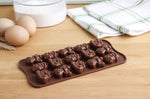 Moule à chocolat silicone Silikomart Easy Choc spécial Noël 214X106 mm - 15 sujets de Noël