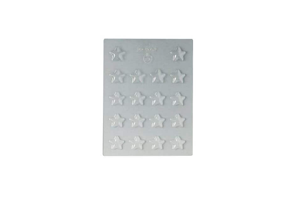 Plaque de 18 moules à chocolat - Etoile 30 x 8mm