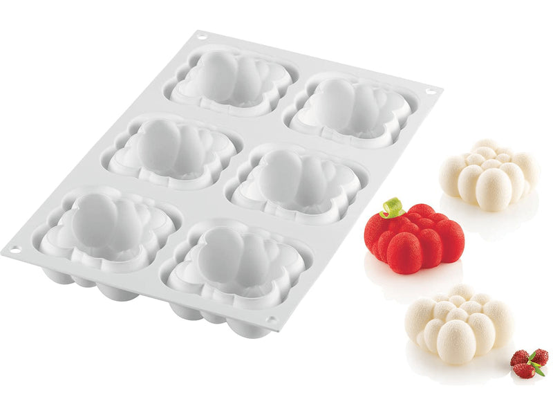 Moule pâtissier 6 mini nuages carrés Silikomart