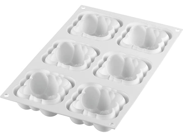Moule pâtissier 6 mini nuages carrés Silikomart