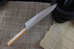 Couteau santoku japonais Shizu Hamono Yuri 18cm manche clair