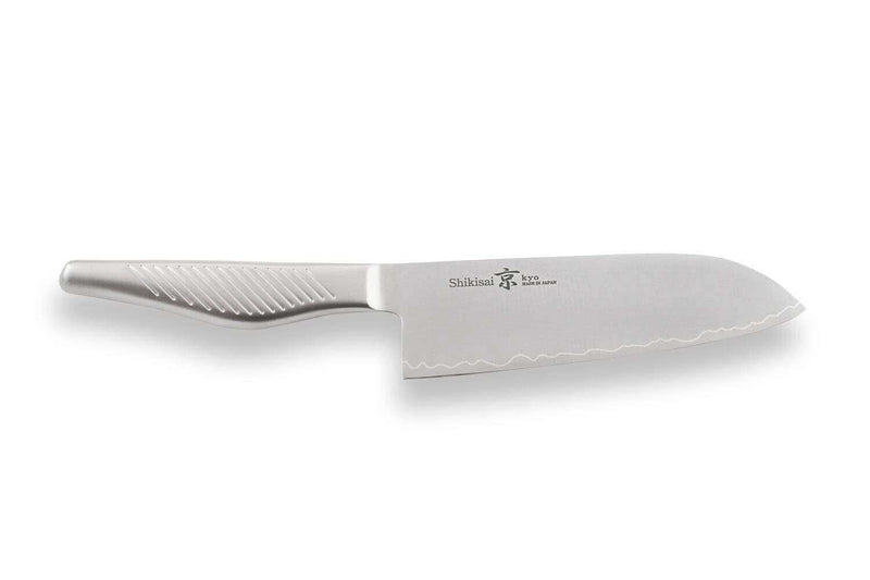 Couteau santoku japonais Shizu Hamono Kyo San Mai tout acier - 16.5 cm