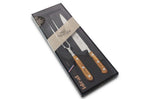 Coffret couteau SABATIER Provençao tranchelard 20cm + fourchette à viande