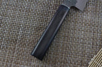 Couteau santoku japonais Shizu Hamono Yamato martelé 18cm manche sombre
