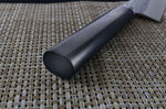 Couteau santoku japonais Shizu Hamono Yamato martelé 16cm manche sombre