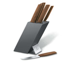 Bloc 6 couteaux de cuisine Victorinox Swiss Modern manches noyer