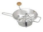 Passe-légumes 24cm acier inox 3 grilles + bouton en bois