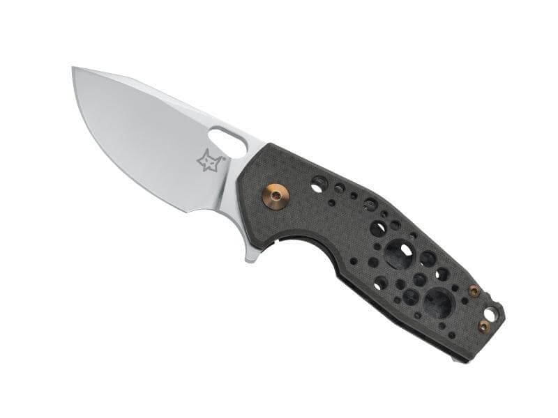 Couteau pliant Fox Suru fibre de carbone noir/titanium 9cm - Bronze