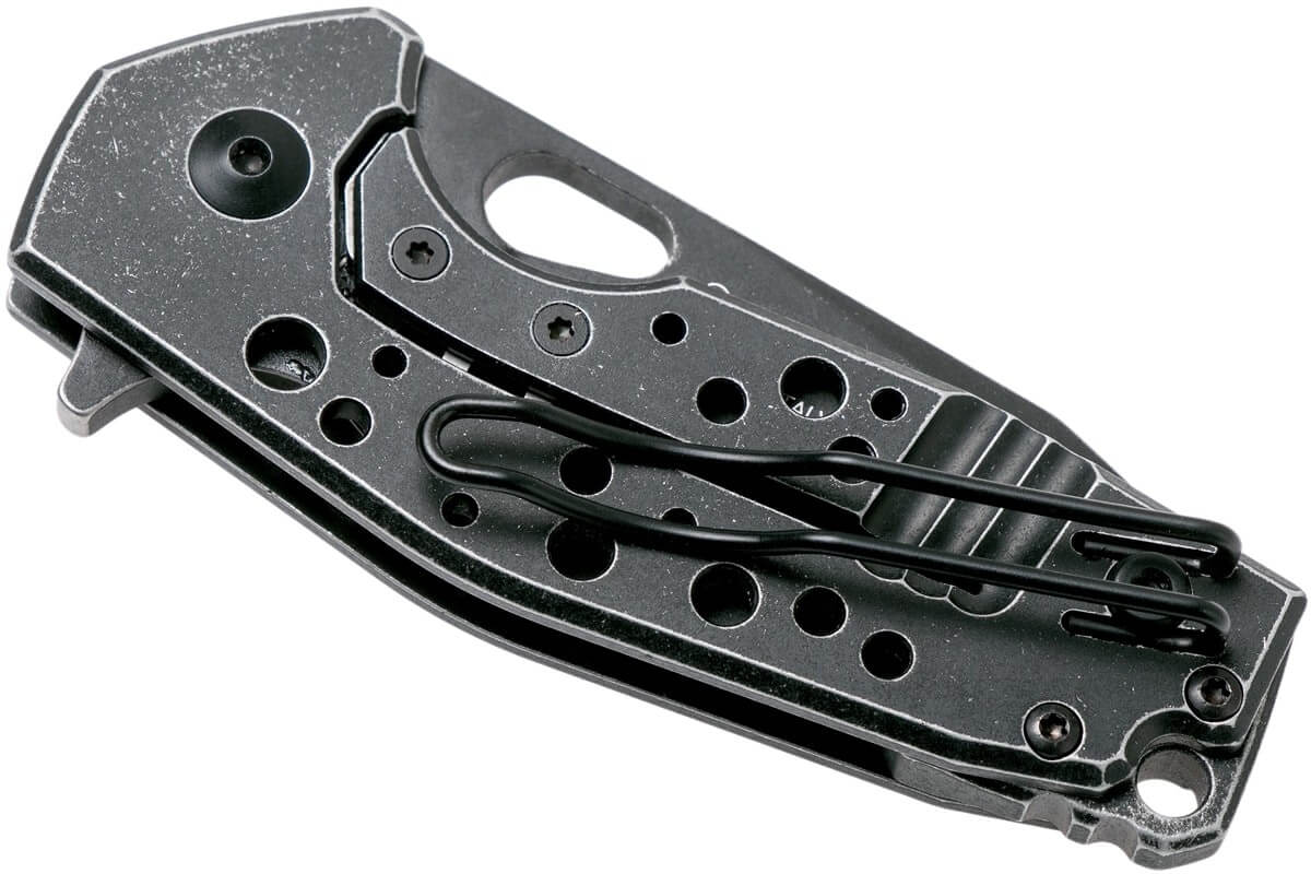 Couteau pliant Fox Suru inox manche alu 9cm + clip - Noir