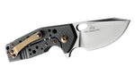 Couteau pliant Fox Suru fibre de carbone noir/titanium 9cm - Bronze