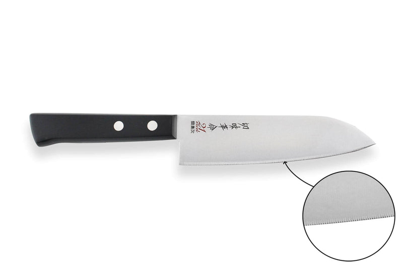 Couteau santoku japonais Kanetsugu Rev 21 lame 13.5cm micro dentée