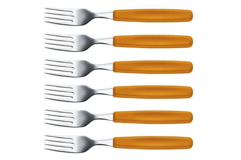 Boîte de 6 fourchettes Victorinox SwissClassic manches oranges