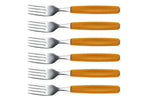 Boîte de 6 fourchettes Victorinox SwissClassic manches oranges