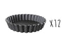 Lot de 12 moules à tartelettes cannelées Exoglass® Matfer
