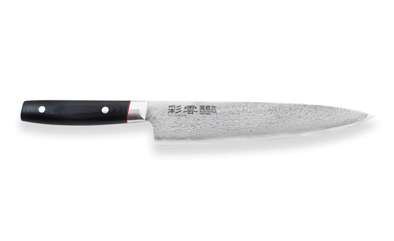 Couteau de chef japonais Kanetsugu Saiun 23cm damas 65 couches