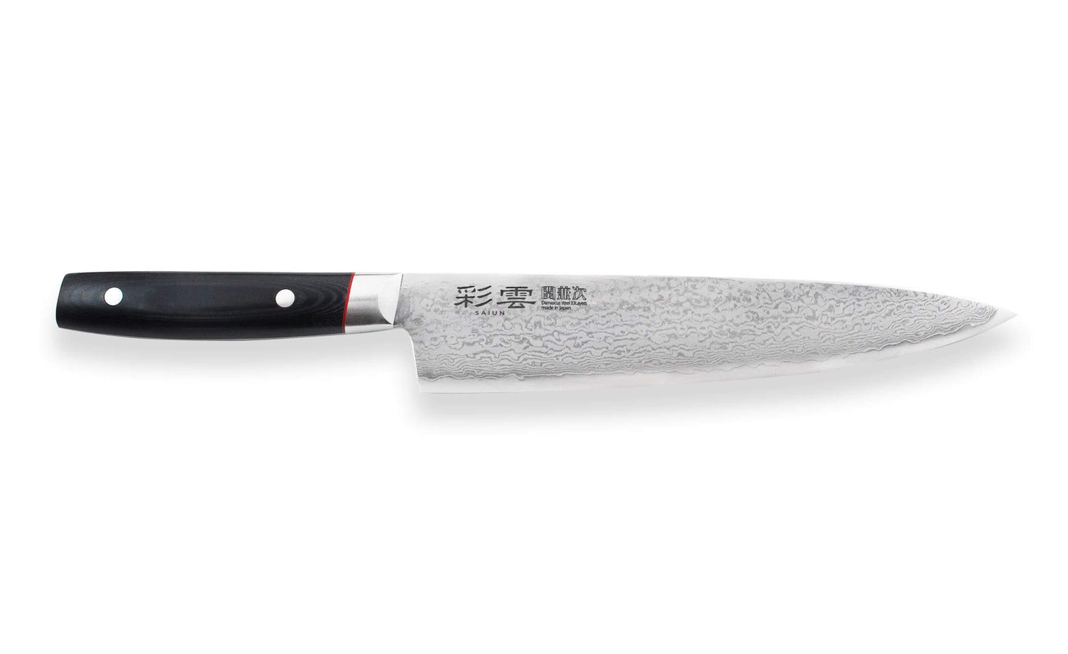 Couteau de chef japonais Kanetsugu Saiun 23cm damas 65 couches