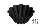 Lot de 12 moules à brioches individuelles Matfer Exoglass®