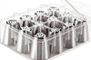 Boite de 12 douilles tout inox assorties décors fleurs
