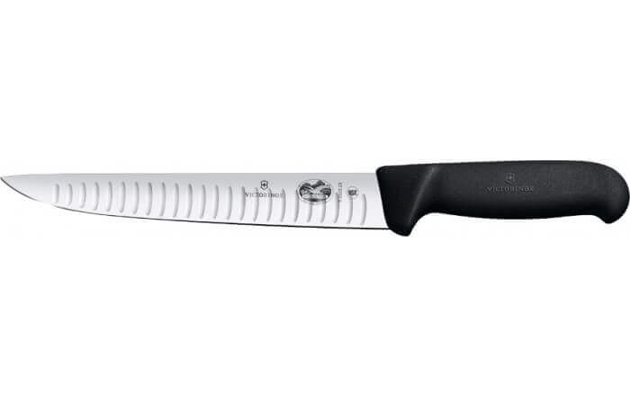 Couteau à saigner/découper Victorinox Fibrox lame alvéolée inox