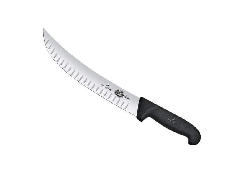 Couteau à abattre/boucher Victorinox Fibrox lame alvéolée dos renversé