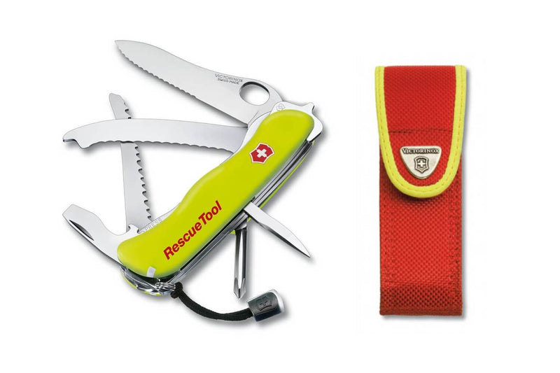 Couteau suisse Victorinox Rescue Tool jaune fluo 111mm 13 fonctions + étui