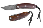 Couteau pliant LionSteel Mini acier damas manche bois de santos 8cm