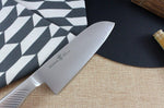 Couteau santoku japonais Shizu Hamono Kyo San Mai tout acier - 16.5 cm