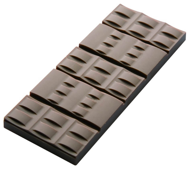 Moule pour 6 tablettes de chocolat 50g en polycarbonate 120 x 53mm