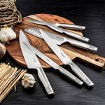Mallette extra plate 5 couteaux de cuisine Sabatier Trompette Asean tout inox