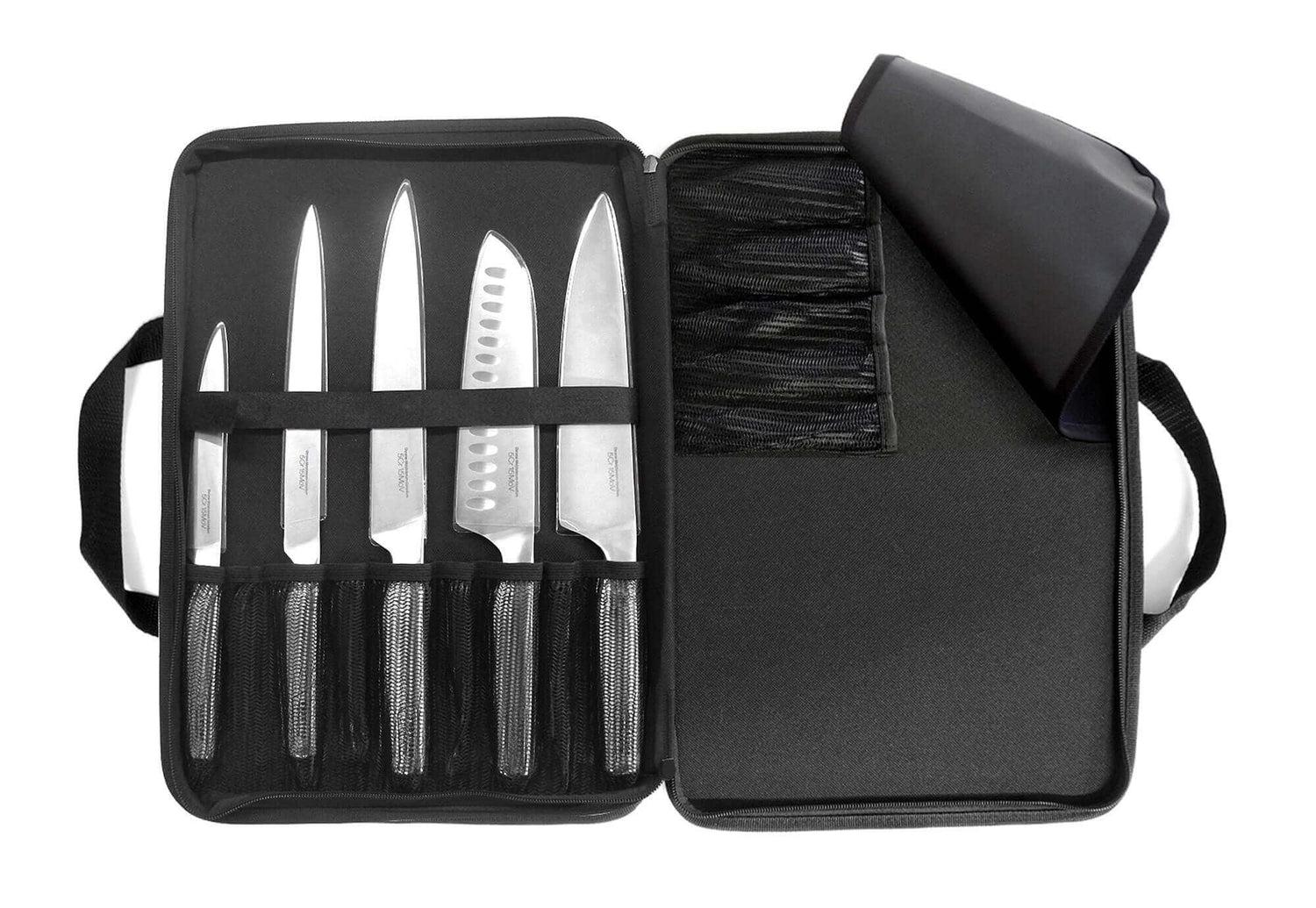 Mallette extra plate 5 couteaux de cuisine Sabatier Trompette Asean tout inox