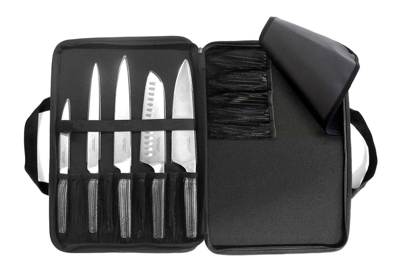 Mallette extra plate 5 couteaux de cuisine Sabatier Trompette Asean tout inox
